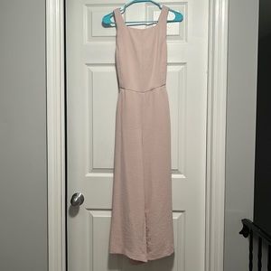 Worn twice, Wilfred Pink tie back jump suit. Size 4.